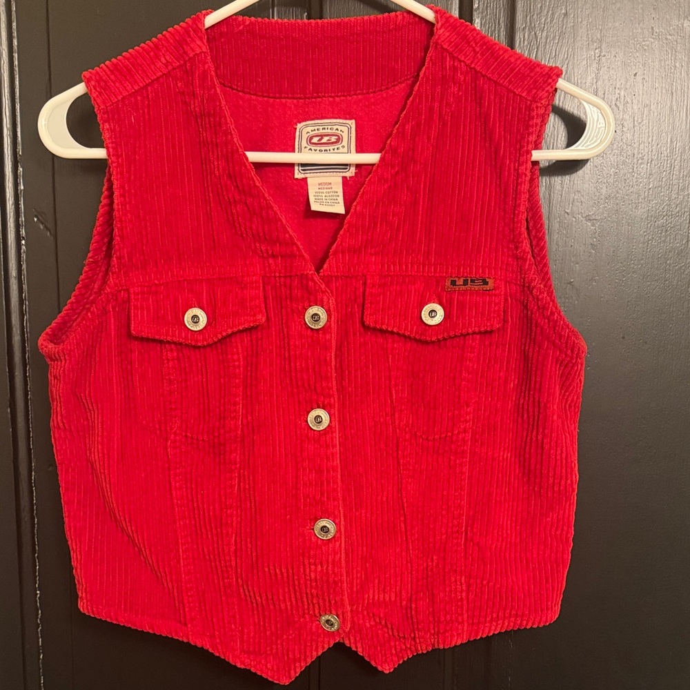 Unionbay red corduroy vest